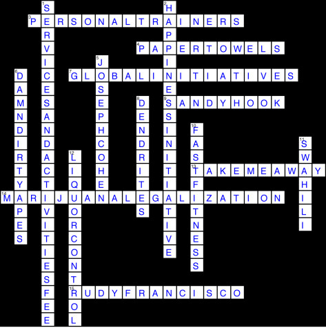 Issue 17 crossword solution