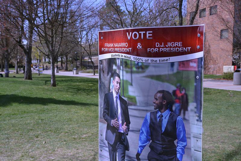 Photo by: Nic Olson

Campaign posters litter the campus persuading students to vote one way or another.