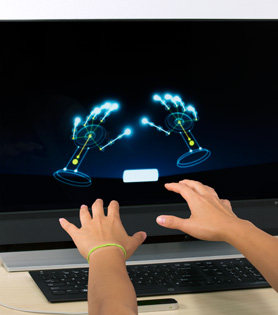 Leap Motion Controller detects finger position with accuracy of 1/100th mm. Photo courtesy Leap Motion.