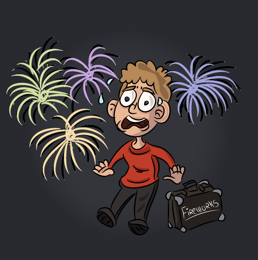 Cartoon+man+with+fireworks+and+briefcase