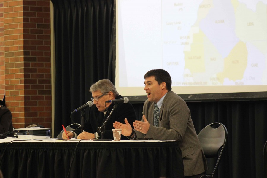 Majid Sharifi (left) and Kevin Pirch (right) speak at Apres Paris panel.