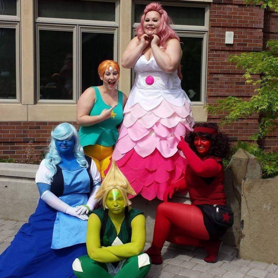 Wirkkala (in the front center) dresses up as characters from Steven Universe. Courtesy of Mary Wirkkala.