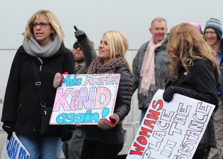 Marchers participating in Spokane's Women's March. An estimated 7500 people were in attendance.