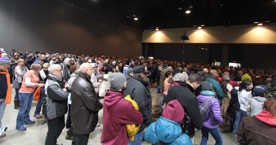 The Spokane Convention Center's Exhibit Hall was overflowing with 1000+ people in attendance for the MLK Day unity rally and march.