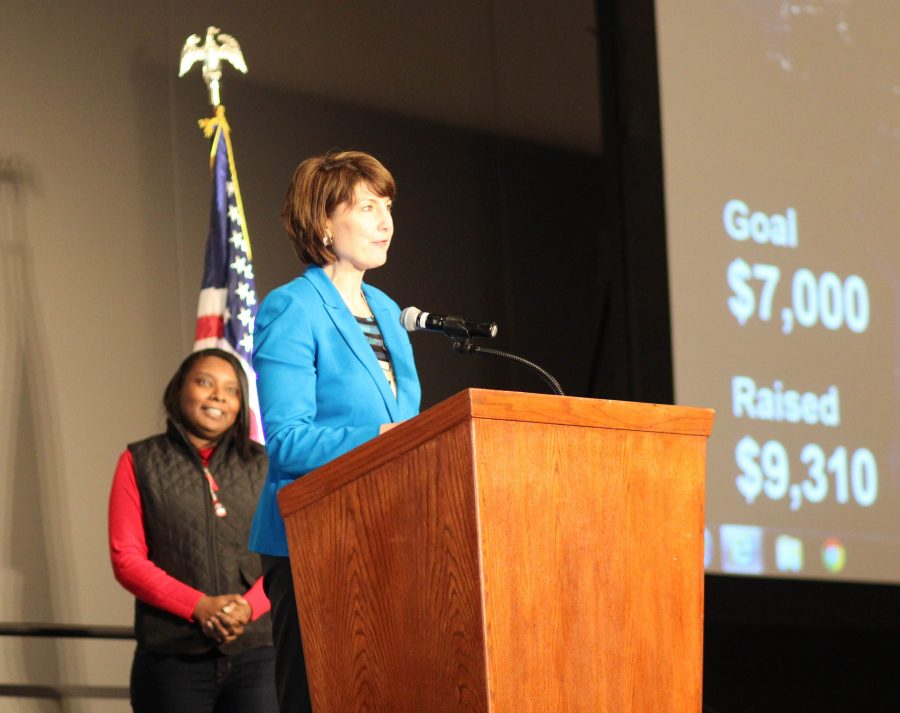 Representative Cathy McMorris Rodgers delivers a speech to 1000+ people at the Spokane Convention Center at the MLK Day unity rally and march. 