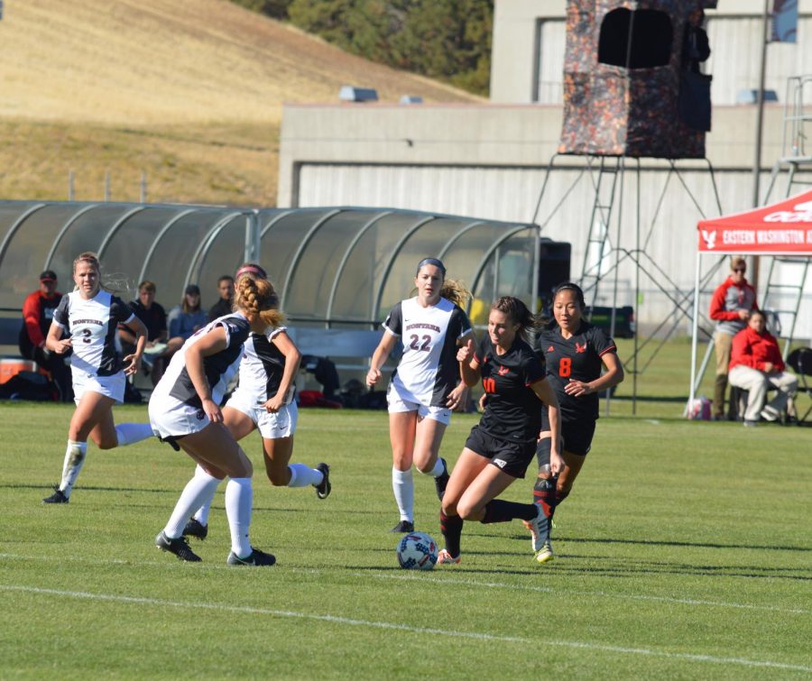 With two wins, EWU soccer clinches regular season title and Chloe Williams breaks Big Sky goal record