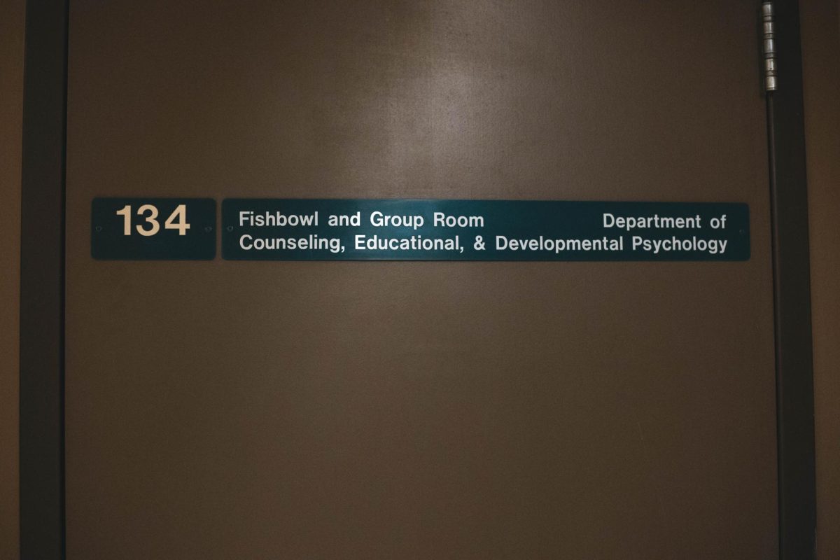 The fishbowl was used during the 1980s as a way for psychology students to observe live counseling sessions; it is now used as a storage room. 