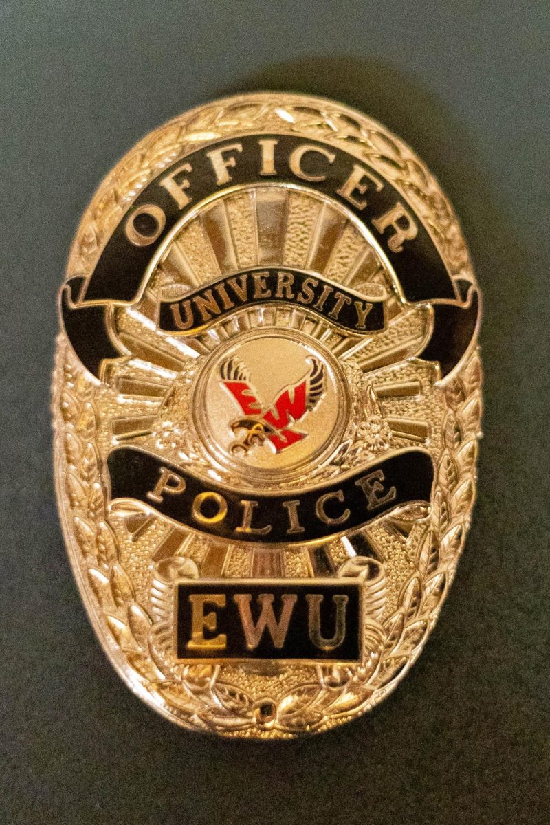 The badge above is worn by the EWU police officers.