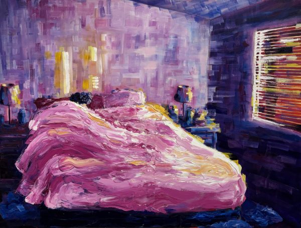 Bedroom is an oil painting by Skylar Miller, one of the seniors whose work was featured in Pressure Points.